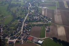 Vue aérienne de Hoffen dans le département Bas Rhin, France