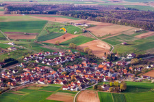 Vue oblique de Quartier Wargolshausen in Hollstadt dans le département Bavière, Allemagne