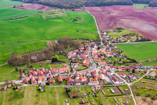 Vue oblique de Seidingstadt dans le département Thuringe, Allemagne