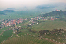 Vue oblique de Bad Colberg à Heldburg dans le département Thuringe, Allemagne