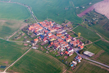 Vue aérienne de Quartier Albingshausen in Heldburg dans le département Thuringe, Allemagne