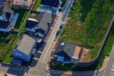 Nouvelle zone de développement Est (Im Holderbusch) à Minfeld dans le département Rhénanie-Palatinat, Allemagne vue du ciel