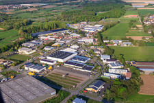 Vue aérienne de Horstring avec barth Spedition GmbH à le quartier Minderslachen in Kandel dans le département Rhénanie-Palatinat, Allemagne