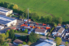 Vue aérienne de TRANSPORT NUSS GmbH à le quartier Minderslachen in Kandel dans le département Rhénanie-Palatinat, Allemagne