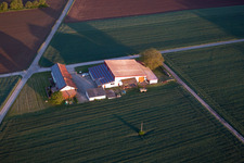 Enregistrement par drone de Billigheim-Ingenheim dans le département Rhénanie-Palatinat, Allemagne
