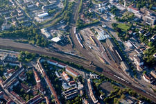 Triangle de piste à Neustadt an der Weinstraße dans le département Rhénanie-Palatinat, Allemagne d'en haut