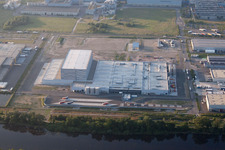 Zone industrielle d'Oberwald, PEG à Wörth am Rhein dans le département Rhénanie-Palatinat, Allemagne hors des airs