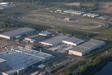 Zone industrielle d'Oberwald à Wörth am Rhein dans le département Rhénanie-Palatinat, Allemagne hors des airs