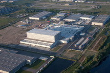 Vue d'oiseau de Zone industrielle d'Oberwald à Wörth am Rhein dans le département Rhénanie-Palatinat, Allemagne