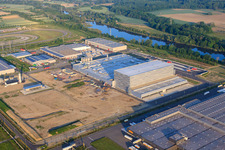 Vue aérienne de Chantier de la société Pfälzer Erfrischungsgetränke GmbH à Wörth am Rhein dans le département Rhénanie-Palatinat, Allemagne