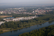 Vue aérienne de Nolte à le quartier Sondernheim in Germersheim dans le département Rhénanie-Palatinat, Allemagne
