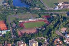 Vue aérienne de Centre sportif Wrede de TS 1863 Germersheim eV à Germersheim dans le département Rhénanie-Palatinat, Allemagne