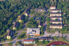 Vue aérienne de Caserne du bataillon d'entraînement de l'armée de l'air - LwAusbBtl à le quartier Sondernheim in Germersheim dans le département Rhénanie-Palatinat, Allemagne