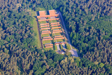 Vue aérienne de Champ de tir à le quartier Sondernheim in Germersheim dans le département Rhénanie-Palatinat, Allemagne