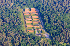 Vue aérienne de Champ de tir à le quartier Sondernheim in Germersheim dans le département Rhénanie-Palatinat, Allemagne