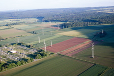 Poste de Grohnde à Emmerthal dans le département Basse-Saxe, Allemagne d'en haut