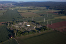 Poste de Grohnde à Emmerthal dans le département Basse-Saxe, Allemagne hors des airs