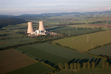 Vue aérienne de Centrale nucléaire à le quartier Grohnde in Emmerthal dans le département Basse-Saxe, Allemagne