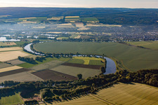 Vue aérienne de Boucle de la Weser à le quartier Lüchtringen in Höxter dans le département Rhénanie du Nord-Westphalie, Allemagne
