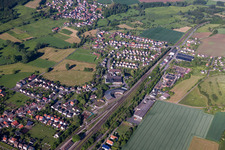 Photographie aérienne de Dépôt ferroviaire à le quartier Ottbergen in Höxter dans le département Rhénanie du Nord-Westphalie, Allemagne