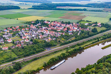 Vue aérienne de Quartier Ottendorf in Gädheim dans le département Bavière, Allemagne