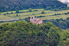 Vue aérienne de Trimbourg à le quartier Trimberg in Elfershausen dans le département Bavière, Allemagne