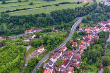 Vue aérienne de Quartier Trimberg in Elfershausen dans le département Bavière, Allemagne