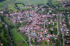 Vue aérienne de Village - Vue à le quartier Diebach in Hammelburg dans le département Bavière, Allemagne
