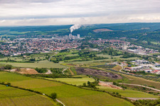 Vue aérienne de Karlstadt à Karlstadt am Main dans le département Bavière, Allemagne