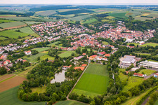 Vue aérienne de Arnstein dans le département Bavière, Allemagne