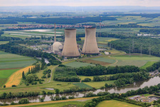 Vue aérienne de Preussenelektra GmbH — Centrale nucléaire Grafenrheinfeld à Grafenrheinfeld dans le département Bavière, Allemagne