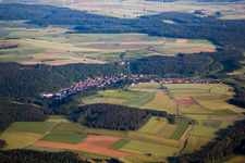 Vue aérienne de Quartier Waldstetten in Höpfingen dans le département Bade-Wurtemberg, Allemagne
