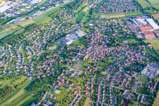 Vue aérienne de Quartier Hainstadt in Buchen dans le département Bade-Wurtemberg, Allemagne