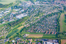 Vue aérienne de Buchen dans le département Bade-Wurtemberg, Allemagne
