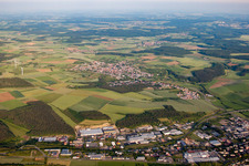 Vue aérienne de Quartier Hettingen in Buchen dans le département Bade-Wurtemberg, Allemagne