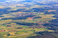 Vue aérienne de Vue du village depuis le nord à le quartier Scheringen in Limbach dans le département Bade-Wurtemberg, Allemagne