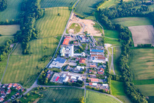 Vue aérienne de Zone commerciale à le quartier Waldwimmersbach in Lobbach dans le département Bade-Wurtemberg, Allemagne