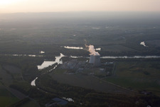 Philippsburg dans le département Bade-Wurtemberg, Allemagne vue d'en haut