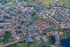 Vue aérienne de Au Salbach à Philippsburg dans le département Bade-Wurtemberg, Allemagne
