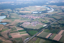 Vue aérienne de Quartier Hardtwald in Neupotz dans le département Rhénanie-Palatinat, Allemagne