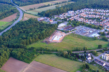 Photographie aérienne de Nouveau bâtiment EDEKA à Kandel dans le département Rhénanie-Palatinat, Allemagne