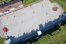 MSC Taifun, terrain de vélo-ball à le quartier Mörsch in Rheinstetten dans le département Bade-Wurtemberg, Allemagne depuis l'avion