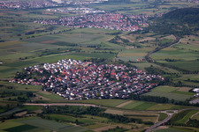 Vue aérienne de Du sud-ouest à le quartier Affstätt in Herrenberg dans le département Bade-Wurtemberg, Allemagne