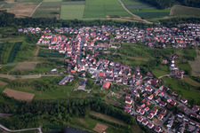 Vue aérienne de Quartier Haslach in Herrenberg dans le département Bade-Wurtemberg, Allemagne