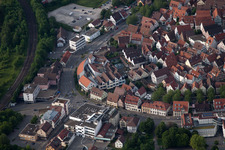 Vue aérienne de Bronntor à Herrenberg dans le département Bade-Wurtemberg, Allemagne