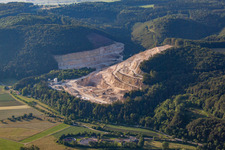 Vue aérienne de Carrière Blaubeuren-Altental à le quartier Gerhausen in Blaubeuren dans le département Bade-Wurtemberg, Allemagne