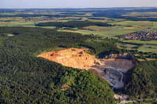 Vue aérienne de Carrière - Blaustein - Wippingen à le quartier Wippingen in Blaustein dans le département Bade-Wurtemberg, Allemagne