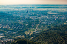 Vue aérienne de De l'ouest à le quartier Söflingen in Ulm dans le département Bade-Wurtemberg, Allemagne