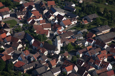 Vue aérienne de Vue sur le village à Berghülen dans le département Bade-Wurtemberg, Allemagne