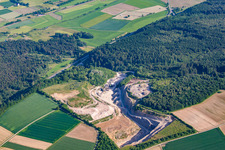 Vue aérienne de Travaux de gravier KSV Rißegg à le quartier Rißegg in Biberach an der Riß dans le département Bade-Wurtemberg, Allemagne
